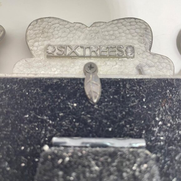 Vintage Butterfly-Themed Decorative Photo Frame By Sixtrees With Glitter & Gem A - Picture 6 of 9